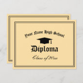 Vorlage für Hochschuldiplome mit Siegel (Vorne/Hinten)