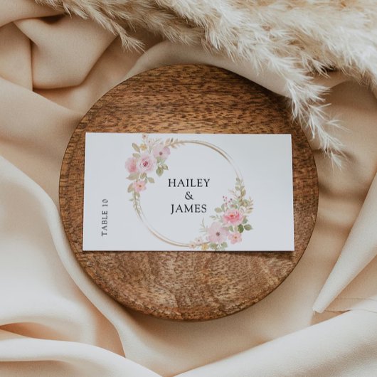 Vorlage für Hochzeiten von Rose-Platzkarten