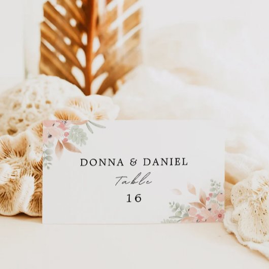 Vorlage für Hochzeiten von Wildblumen-Platzkarten