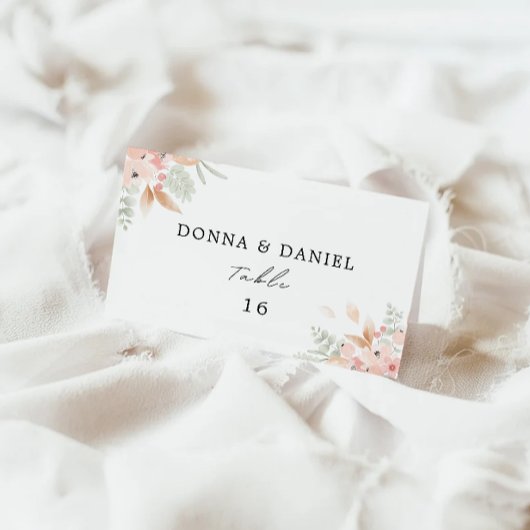 Vorlage für Hochzeiten von Wildblumen-Platzkarten