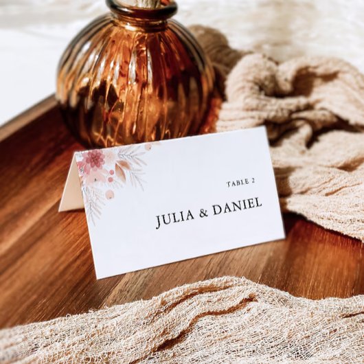 Vorlage für Hochzeiten von Wildblumen-Platzkarten