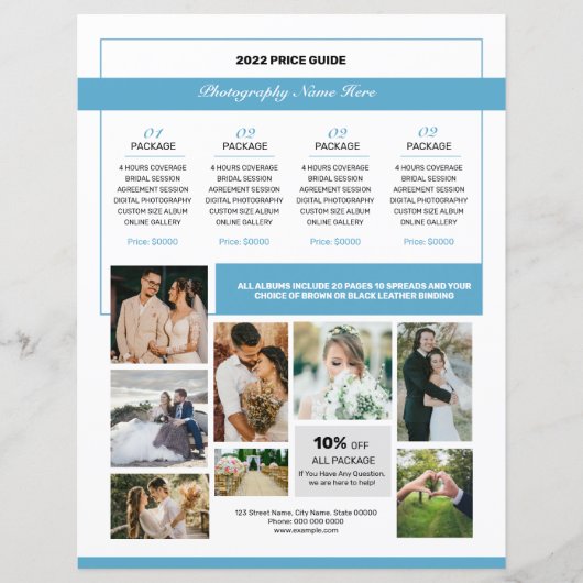 Vorlage für Hochzeitfotografie (Vorderseite)