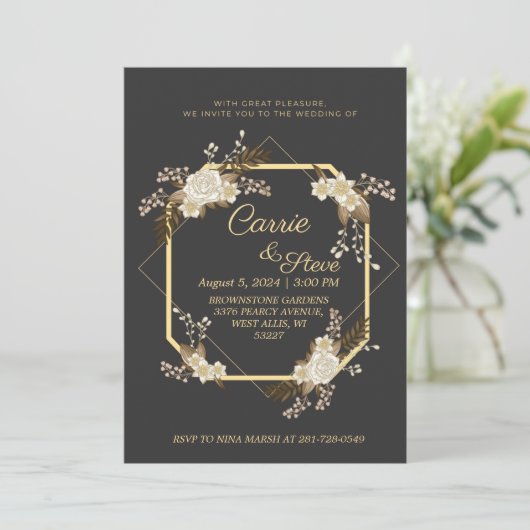 Vorlage für Hochzeitsfeiern (Stehend Vorderseite)