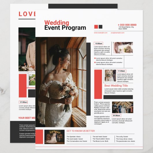 Vorlage für Hochzeitssendungen (Vorne/Hinten)