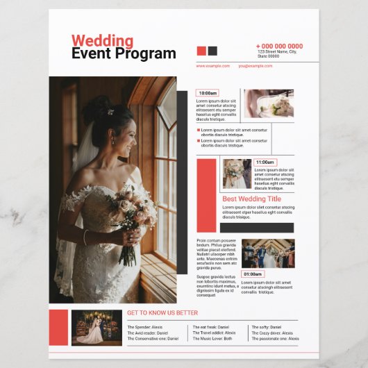 Vorlage für Hochzeitssendungen (Vorderseite)