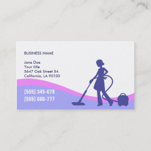 Vorlage für Housekeeper & Maid Business Card Visitenkarte