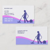 Vorlage für Housekeeper & Maid Business Card Visitenkarte (Vorne/Hinten)