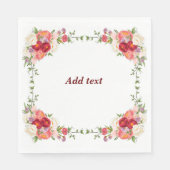 Vorlage für hübsche Blume, benutzerdefinierbar, Serviette (Vorderseite)