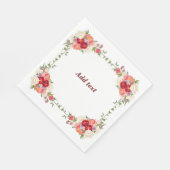 Vorlage für hübsche Blume, benutzerdefinierbar, Serviette (Ecke)