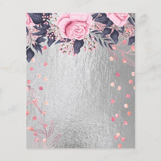 Vorlage für Hübsche Girl-Events oder Geschäftsproj Flyer (Hinten)