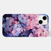 Vorlage für hübsche Lila Wasserfarben-Hydrangea Case-Mate iPhone Hülle (Rückseite (Horizontal))