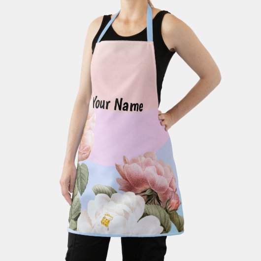 Vorlage für hübsche pastellfarbene Rose, anpassbar Schürze (InSitu)