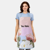 Vorlage für hübsche pastellfarbene Rose, anpassbar Schürze (Getragen)