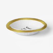 Vorlage für Ihr Business Gold und Weiß-Logo Pappteller (Gewinkelt)