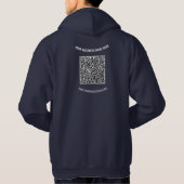 Vorlage für Ihr Design Business Hoodie mit QR-Code (Rückseite)