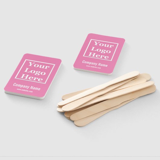 Vorlage für Ihr Firmenlogo in Rosa und Weiß Fächer (Non-assembled)