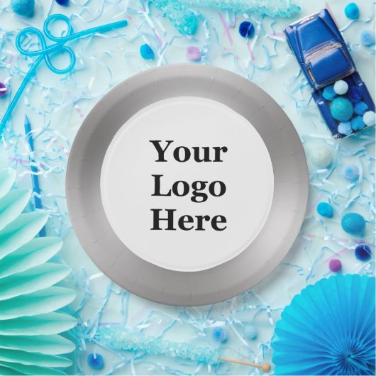 Vorlage für Ihr Firmensilber und Ihr Logo hier Pappteller (Party)