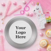 Vorlage für Ihr Firmensilber und Ihr Logo hier Pappteller (Party)