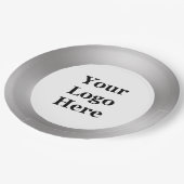 Vorlage für Ihr Firmensilber und Ihr Logo hier Pappteller (Schrägansicht)