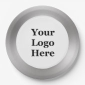 Vorlage für Ihr Firmensilber und Ihr Logo hier Pappteller (Vorderseite)