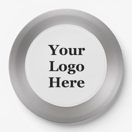 Vorlage für Ihr Firmensilber und Ihr Logo hier Pappteller (Vorderseite)
