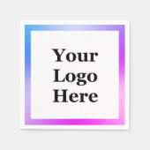 Vorlage für Ihr Lila Logo in Business Blue Serviette (Vorderseite)