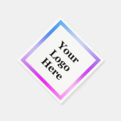 Vorlage für Ihr Lila Logo in Business Blue Serviette (Ecke)