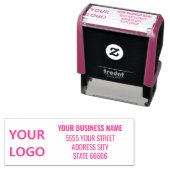 Vorlage für Ihr Namenslogo oder Foto-Adresse Brief Permastempel (Beispiel)