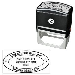 Vorlage für Ihre E-Mail-Adresse Oval Self-Inking-B Permastempel