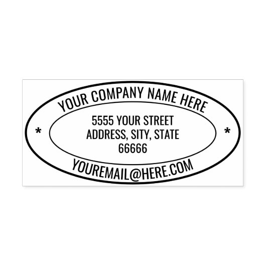 Vorlage für Ihre E-Mail-Adresse Oval Self-Inking-B Permastempel (Design)