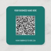 Vorlage für Ihren QR-Code für benutzerdefinierte T Quadratische Visitenkarte (Rückseite)