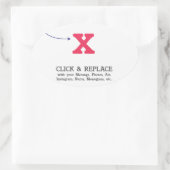 Vorlage für individuell anpassbare Geschenke Ovaler Aufkleber (Tasche)