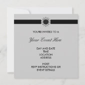 Vorlage für jeden Anlaß Schwarzes elegantes Party (Rückseite)