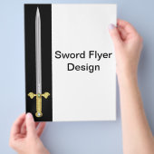 Vorlage für jüdische mittelalterliche Schwert-Flye Flyer (Hand)