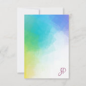 Vorlage für Kalligrafie-Monogramm-Regenbogenfarben (Rückseite)