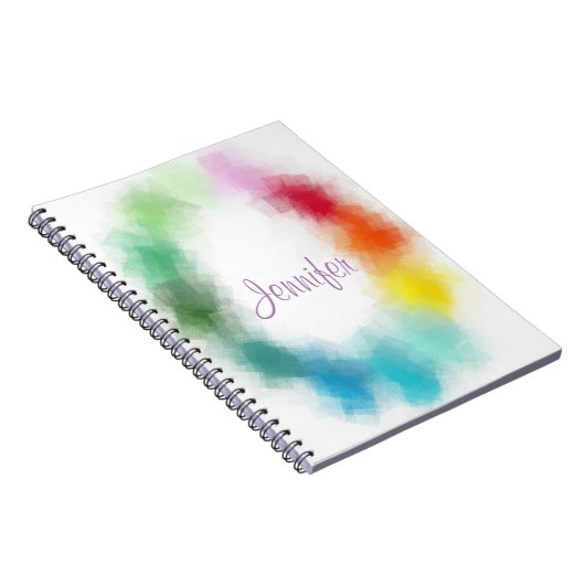 Vorlage für Kalligraphie Moderne Elegante Farben Notizblock (Rechte Seite)