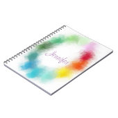 Vorlage für Kalligraphie Moderne Elegante Farben Notizblock (Linke Seite)