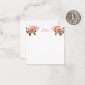 Vorlage für kalligraphische Rose für Wasserfarben (Vorderseite/Rückseite Beispiel)