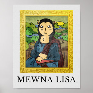 Vorlage für Katzen und Hunde mit berühmten Bildern Poster