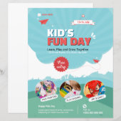 Vorlage für Kid's Funday Flyer (Vorne/Hinten)