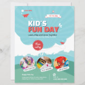 Vorlage für Kid's Funday Flyer (Vorderseite)