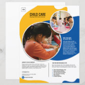 Vorlage für Kinderbetreuungsflyer (Vorne/Hinten)
