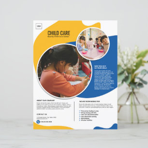 Vorlage für Kinderbetreuungsflyer