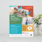 Vorlage für Kinderbetreuungsflyer (Stehend Vorderseite)