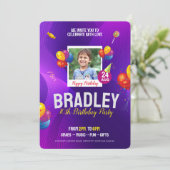 Vorlage für Kindergeburtstag-Party Einladung-Flyer (Stehend Vorderseite)