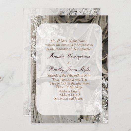 Vorlage für kirchliche Hochzeiten (Vorne/Hinten)