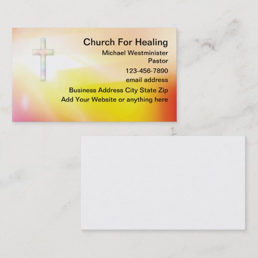 Vorlage für kirchliche Karten (Vorne/Hinten)