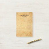 Vorlage für klassische handgeschriebene Monogramme Post-it Klebezettel (Auf Schreibtisch)