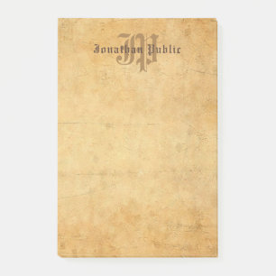 Vorlage für klassische handgeschriebene Monogramme Post-it Klebezettel