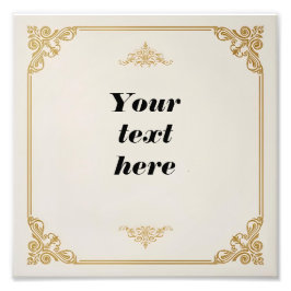 Vorlage für klassische Zertifikate mit Verziertem Fotodruck